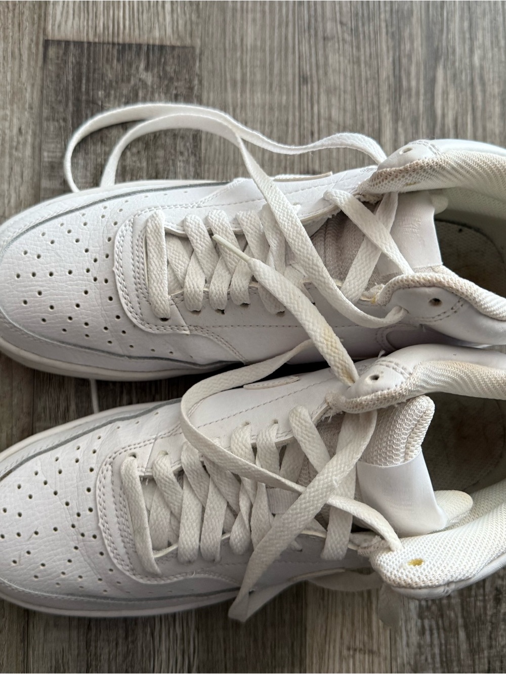 Nike White Mesh Low-Top Sneakers